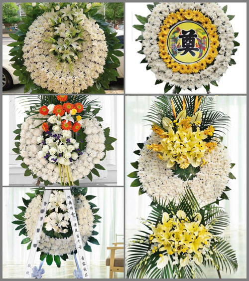 山东潍坊安丘市兴安街道丘西村花圈速递